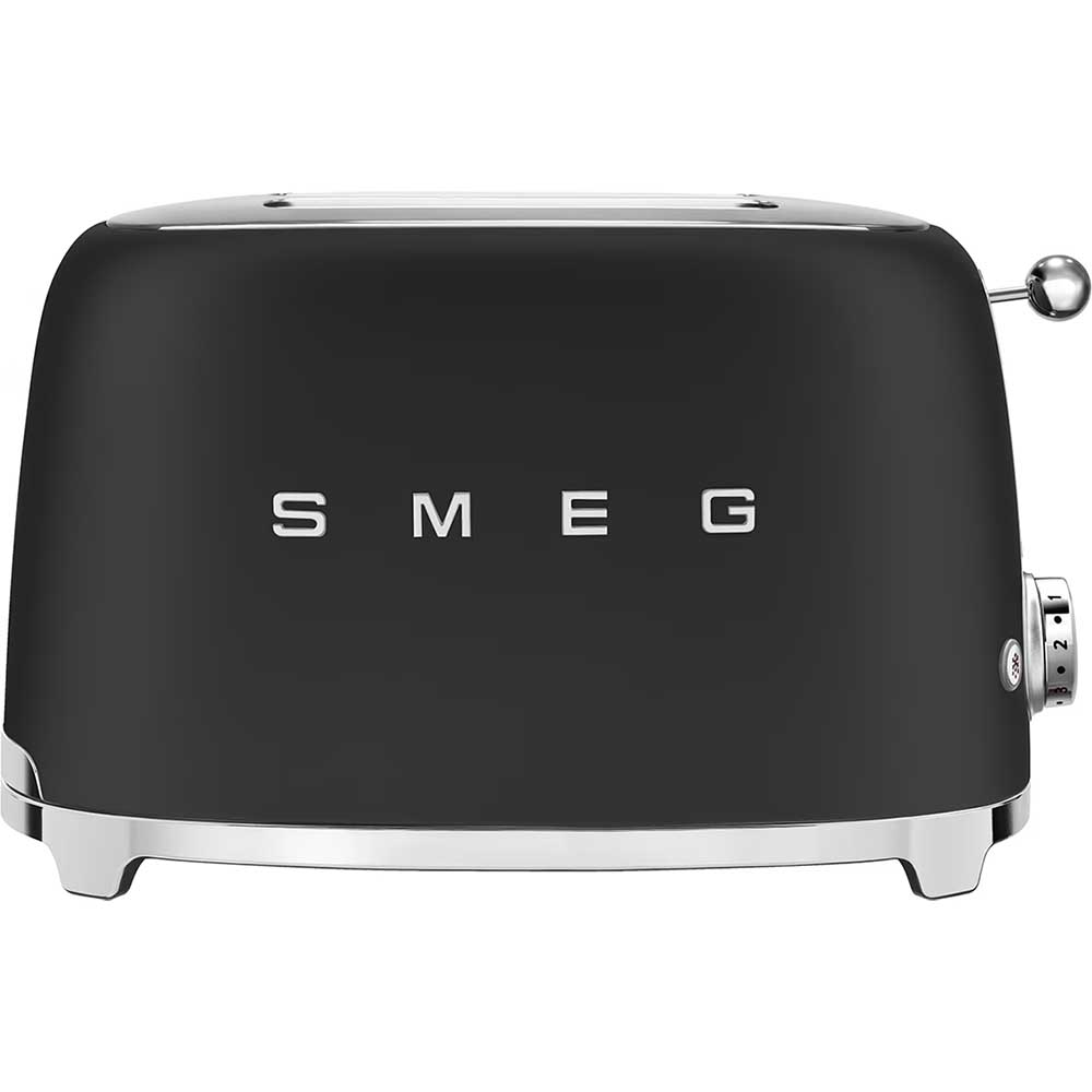 Bild von Smeg Toaster 50s Style Kompakt Schwarz Matt