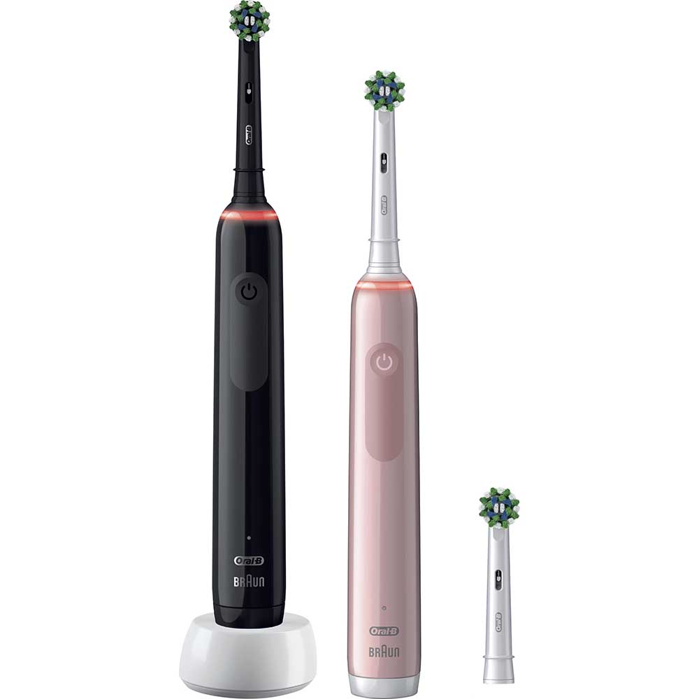 Bild von Oral-B Rotationszahnbürste Pro 3 3900 Schwarz/Rosa