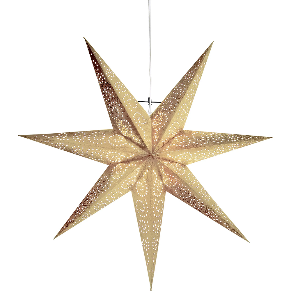 Bild von Star Trading LED-Indoordeko Papierstern Antique Gold 60cm