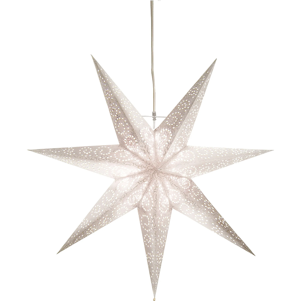 Bild von Star Trading LED-Indoordeko Papierstern Antique Weiss 60cm