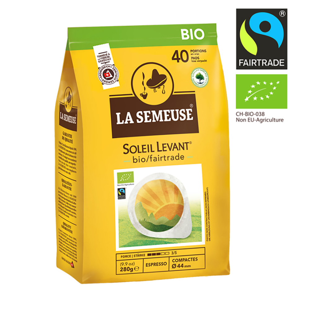 Bild von La Semeuse Kaffeepads Soleil Levant Bio Fairtrade 40 Stk.