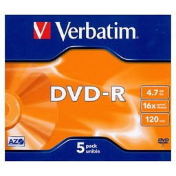 Bild von Verbatim DVD-R 4.7GB, 16 x 5er Spindle