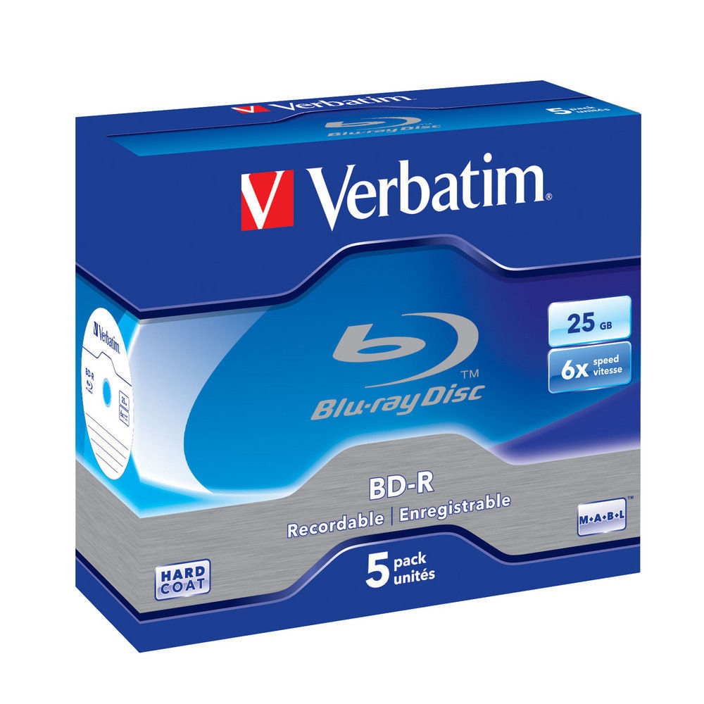Picture of Verbatim Blu-ray BD-R 25GB 5er Pack