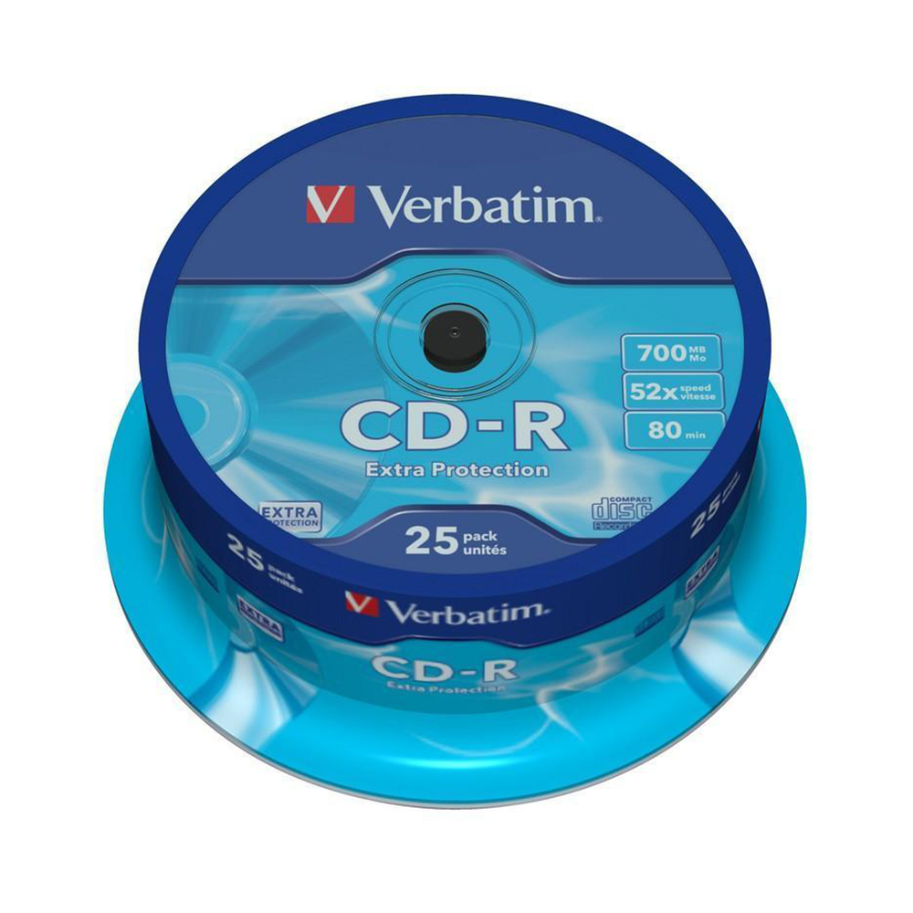 Picture of Verbatim CD-R 80min/700MB 52 x 25er Spindle, Extra Protection