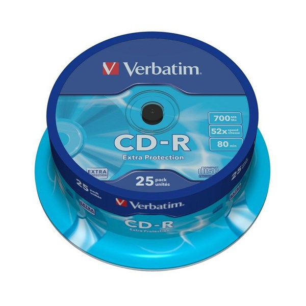 Bild von Verbatim CD-R 80min/700MB 52 x 25er Spindle, Extra Protection