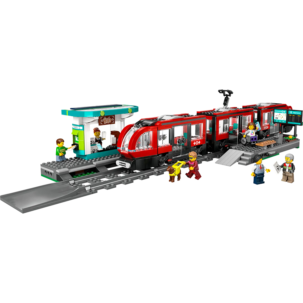 Bild von Lego City 60423 Strassenbahn mit Haltestelle