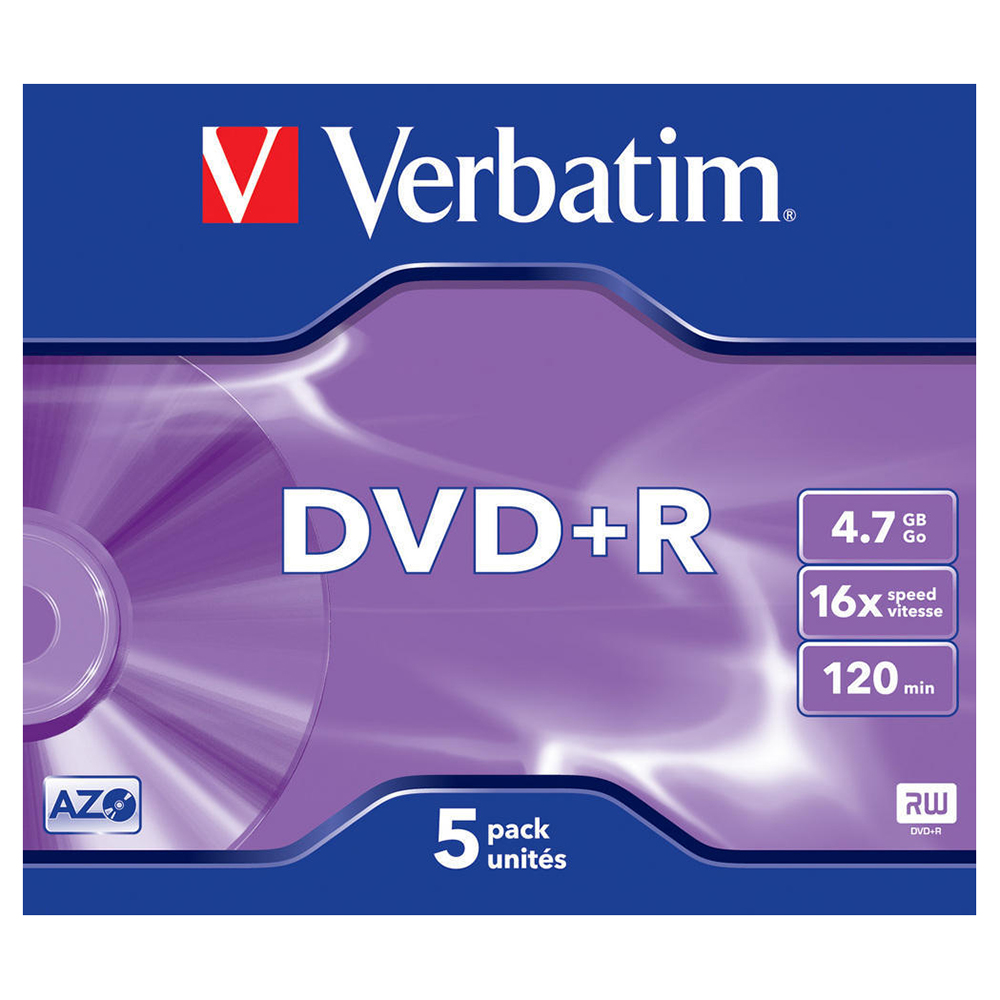 Picture of Verbatim DVD+R 4.7GB, 16 x 5er Spindle