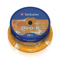 Bild von Verbatim DVD-R 4.7GB 16 x 25er Spindle