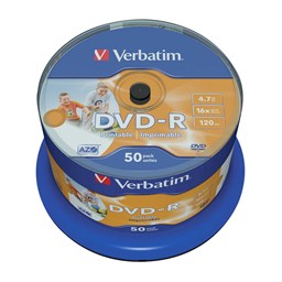 Bild von Verbatim DVD-R 4.7GB 16 x 50er Spindle, printable