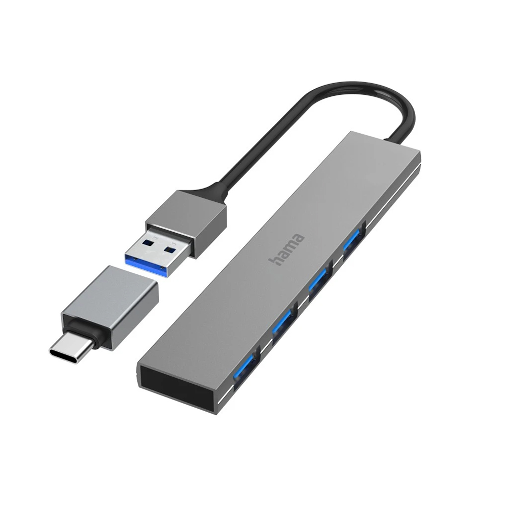 Picture of Hama USB-Hub, 4 Ports, USB 3.2 Gen1, USB-C Adapter