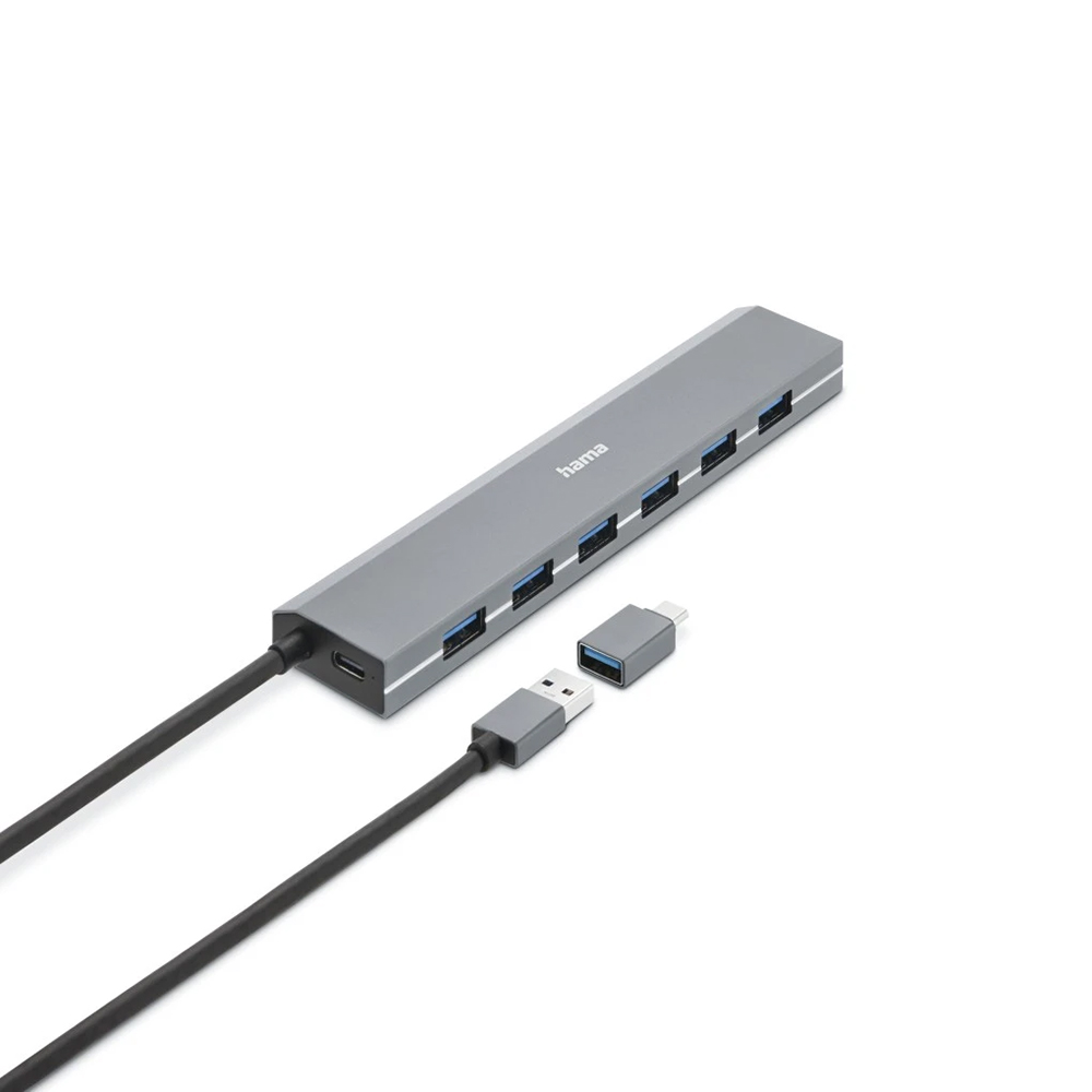 Picture of Hama USB-Hub, 7 Ports, USB 3.2 Gen1, inkl. UBC-C A