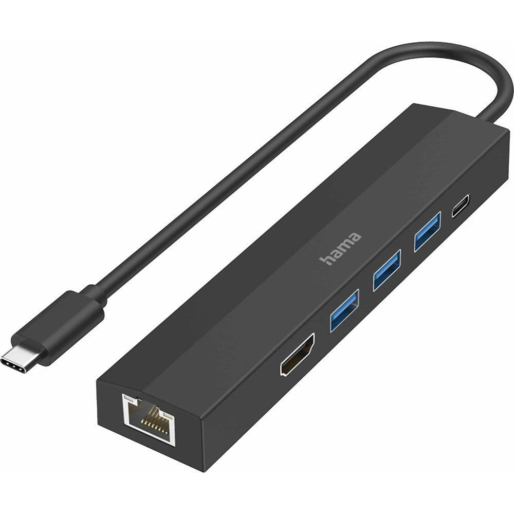 Picture of Hama USB-C-Hub, 6 Ports, 3x USB, HDMI, Lan, USB-C