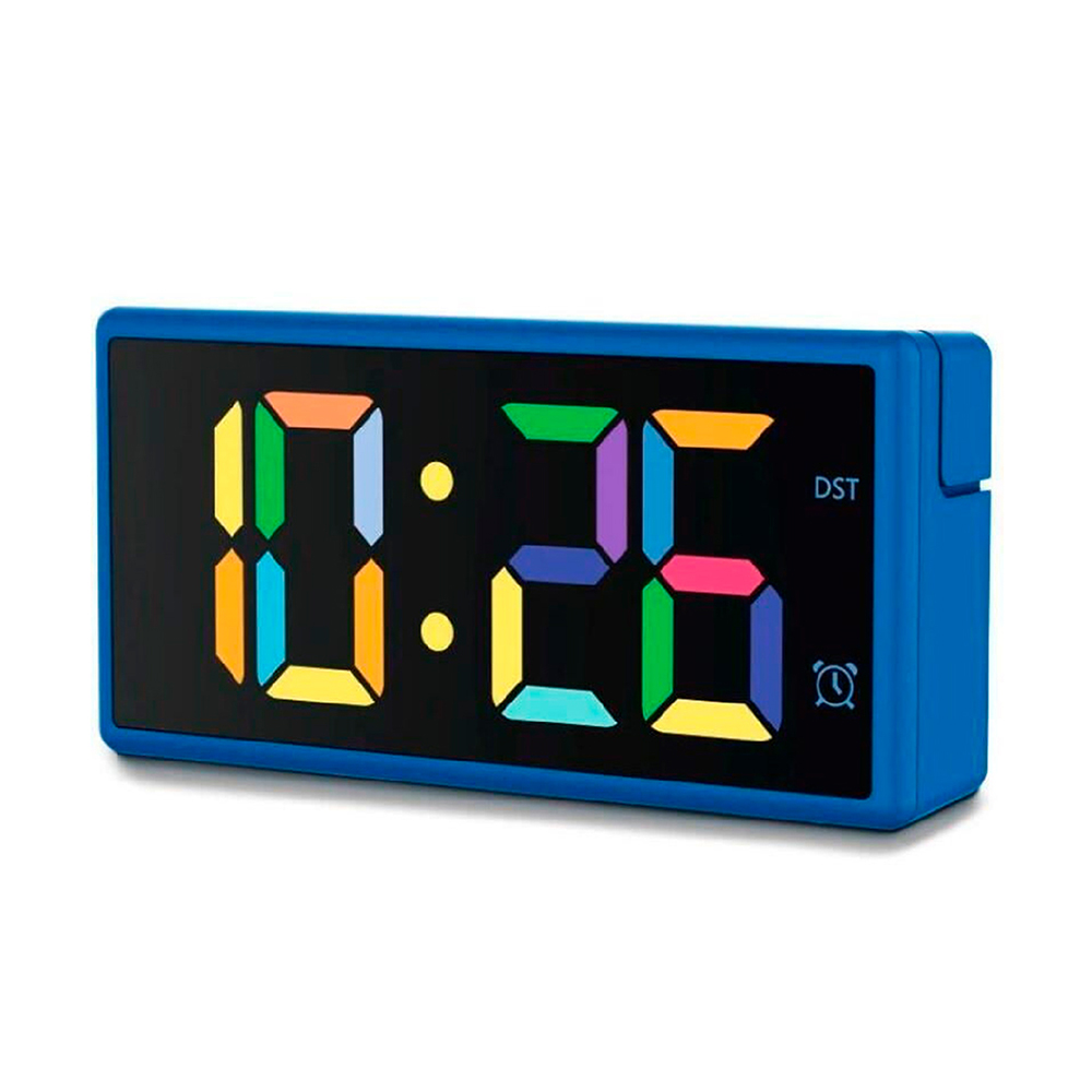 Bild von Hama Digitaler Wecker Ibiza, Multicolor Display, blau