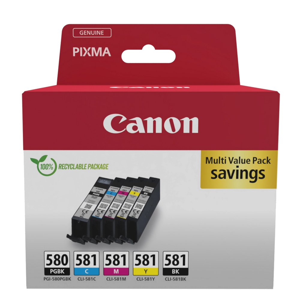 Bild von Canon Tintenpatronen PGI-580/CLI-581 farbig Multipack