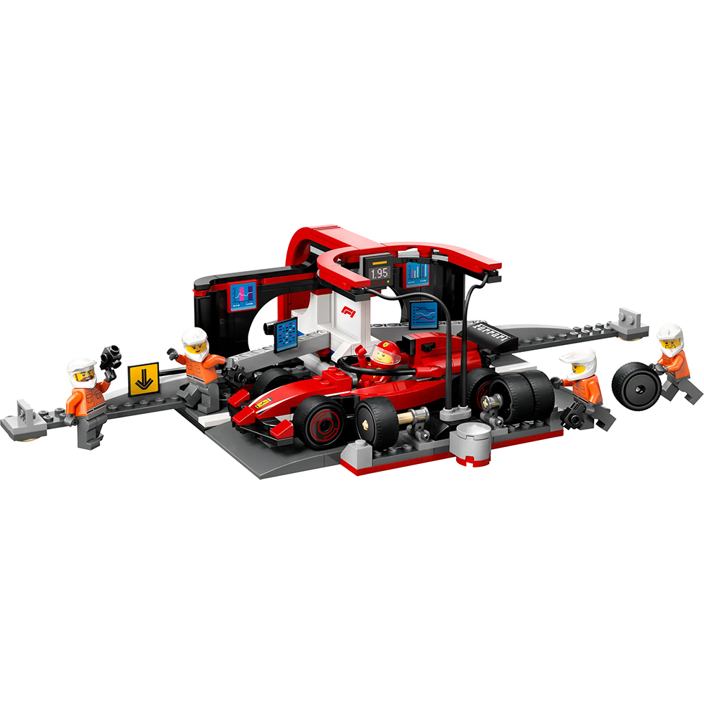 Bild von Lego City 60443 F1 Boxenstopp mit Boxencrew und Ferrari Flitzer
