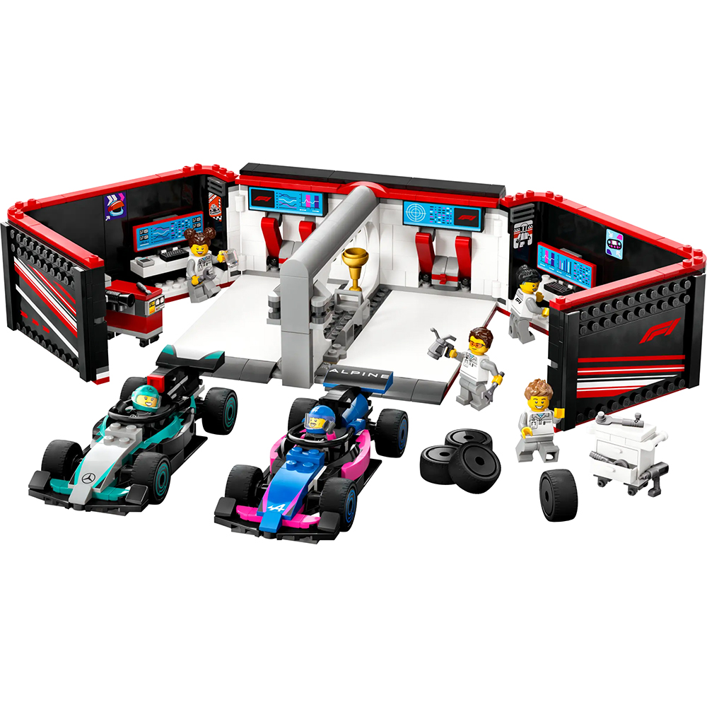 Bild von Lego City 60444 F1 Garage mit Mercedes-AG & Alpine Rennautos