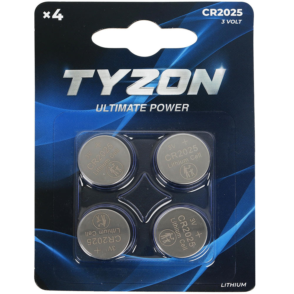 Picture of Tyzon Lithium-Batterien CR2025 4er-Pack