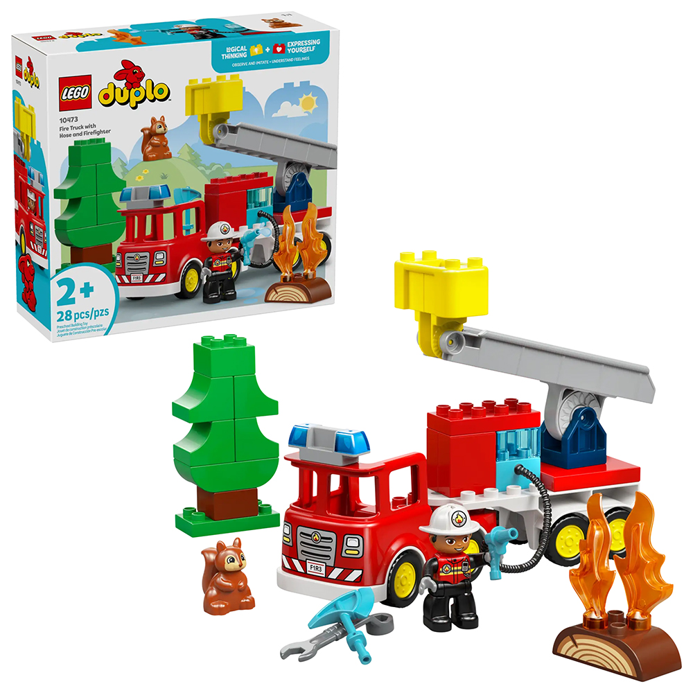 Bild von Lego Duplo 10473 Löschauto mit Schlauch und Feuerwehrmann
