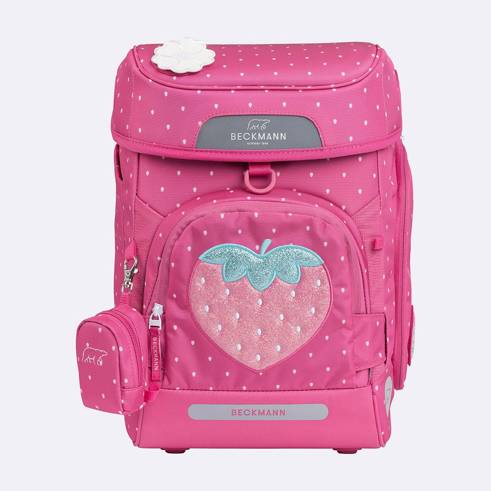 Picture of Beckmann Schulrucksack Plus Air mit Wendetasche Erdbeere