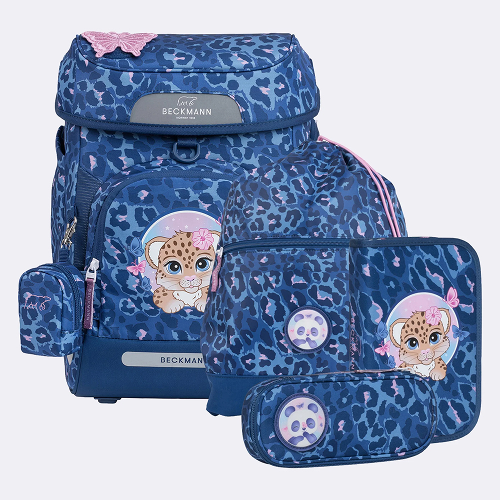 Picture of Beckmann Schulrucksack Plus Air mit Wendetasche Cheetah Set 6-teilig