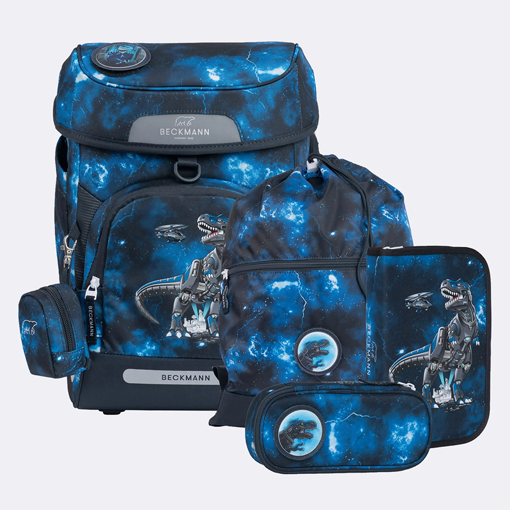 Bild von Beckmann Schulrucksack Plus Air Tech Rex Set 6-teilig