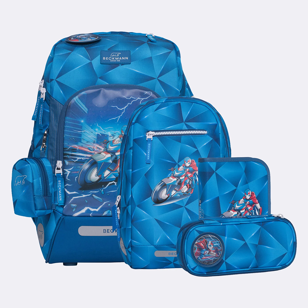 Bild von Beckmann Schulrucksack Active Air FLX Blue Lightning Set 6-teilig