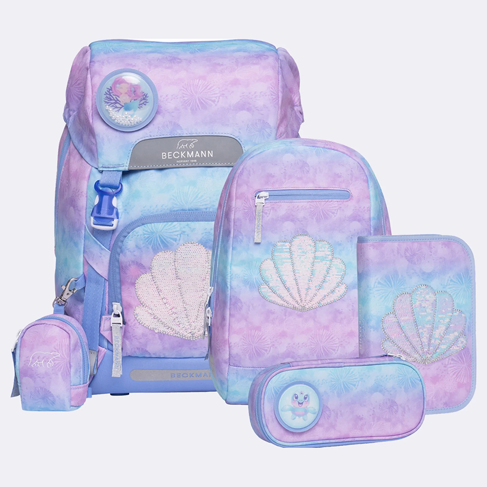 Bild von Beckmann Schulrucksack Classic Seashell Set 6-teilig