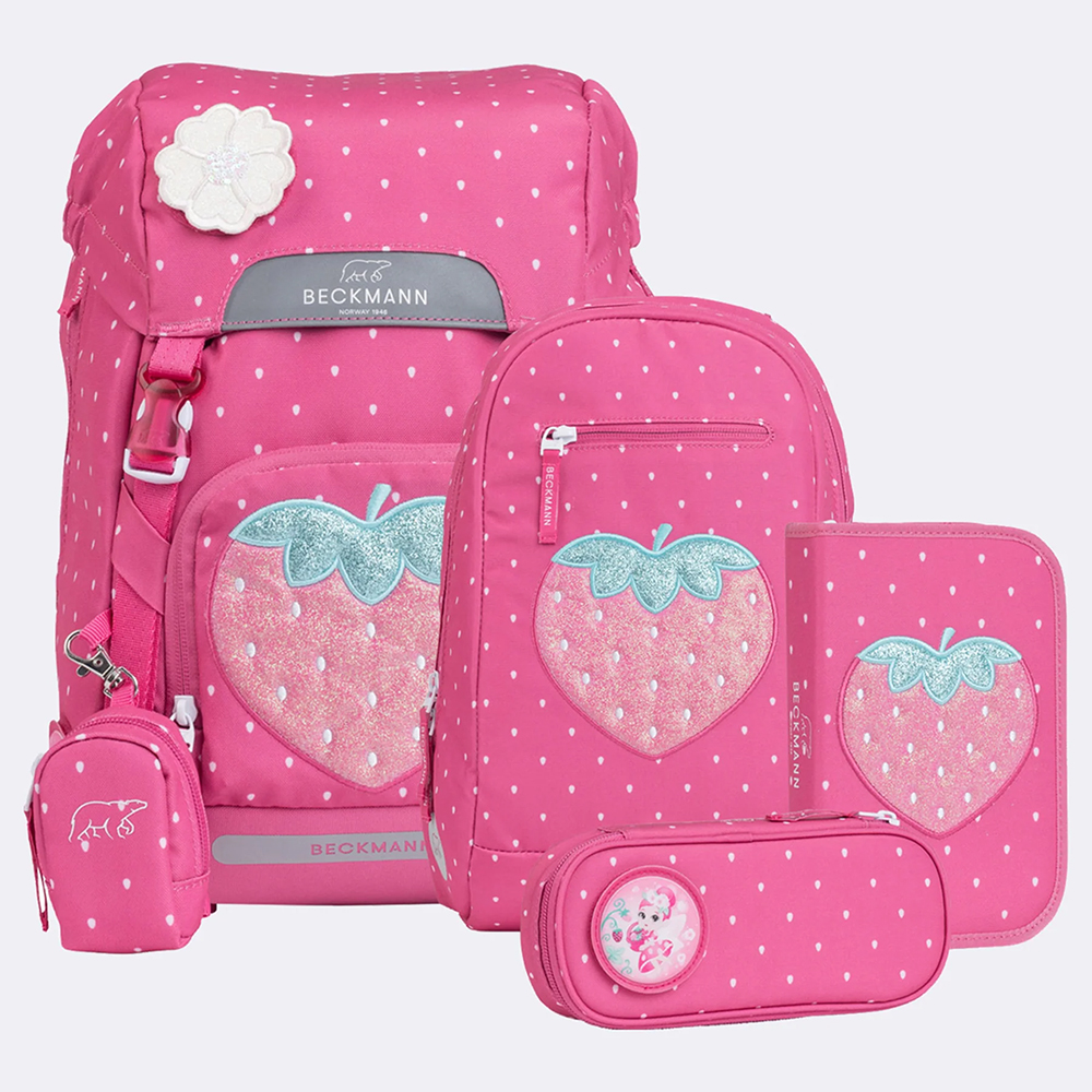 Bild von Beckmann Schulrucksack Classic Erdbeere Set 6-teilig
