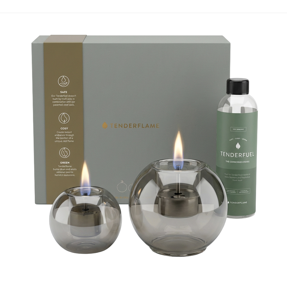 Picture of Tenderflame Tischkamin Globus 10 & 15 Geschenkset