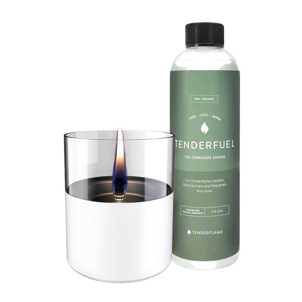 Picture of Tenderflame Tischkamin Lilly 10 Geschenkset weiss