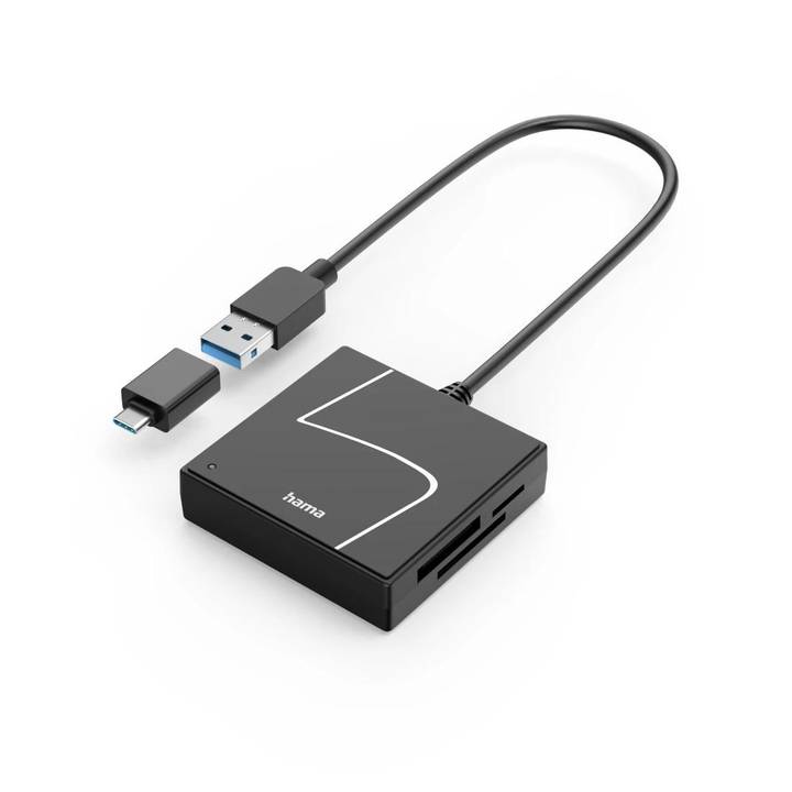 Bild von Hama USB-Kartenleser, USB-A, mit USB-C Adapter