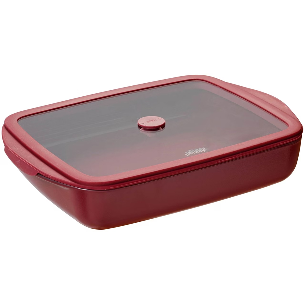 Picture of Pebbly Auflaufform mit Deckel 1,6 Liter, rot