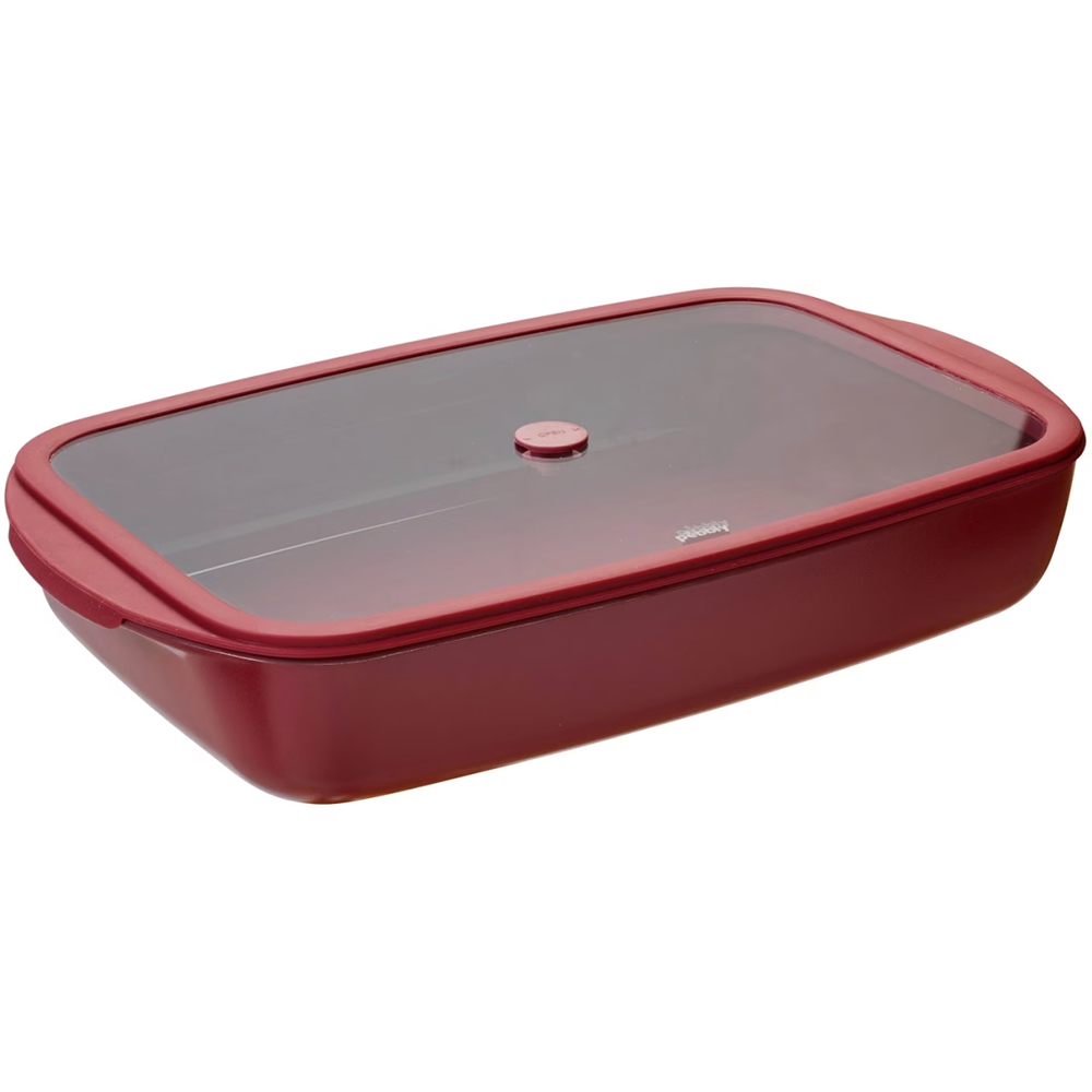 Picture of Pebbly Auflaufform mit Deckel 3,6 Liter, rot