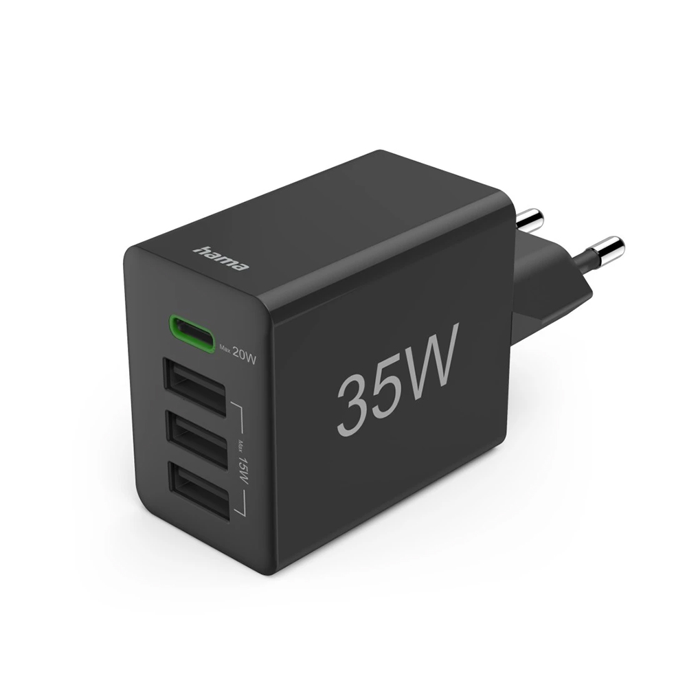 Picture of Hama Schnellladegerät, 1x USB-C, 3x USB-A 35W