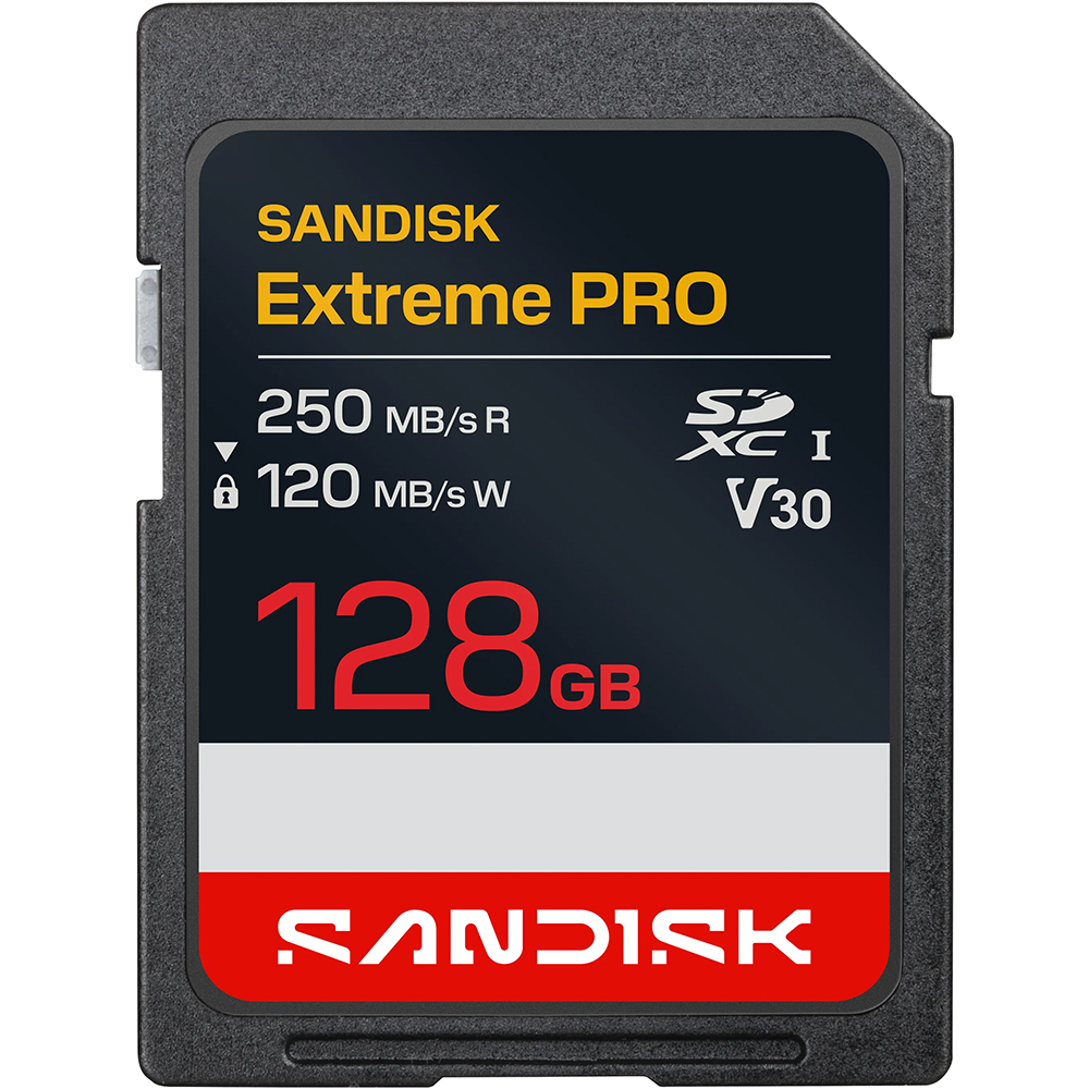 Bild von SanDisk Extreme Pro SDXC 128GB Speicherkarte, 250MB/s