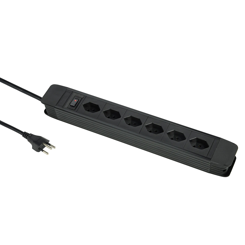 Picture of Schönenberger Steckdosenleiste Standard-Line quer 6xT13 mit Schalter