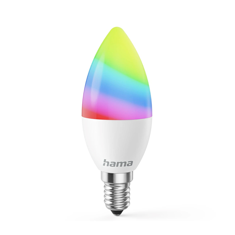 Bild von Hama Smartes LED-WLAN-Leuchtmittel E14, 4,9W, Matter, Kerze, dimmbar