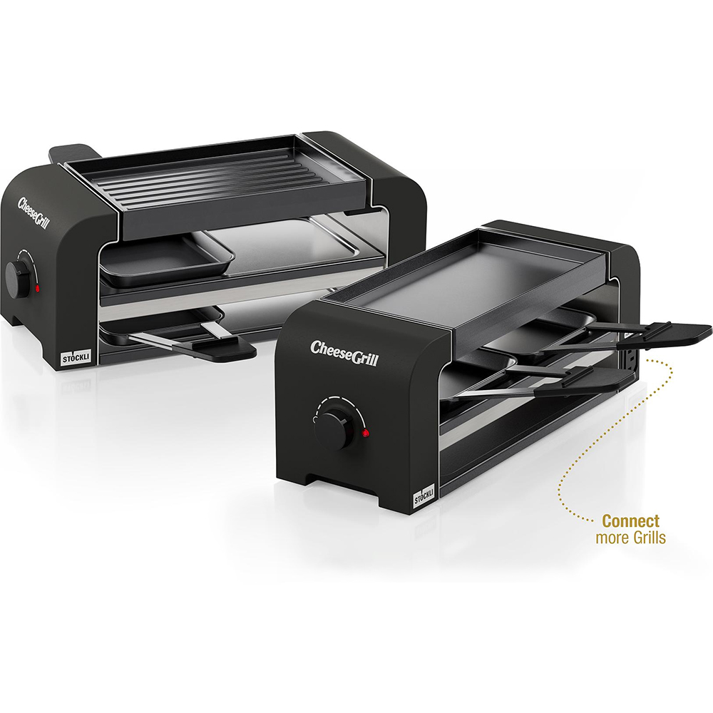 Bild von Stöckli Raclettegrill CheeseGrill 2 Connect Set Black