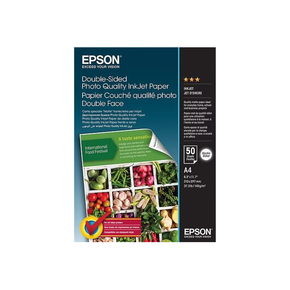 Picture of EPSON Photo Paper, A4, Doppelseitig, 140g, matt
