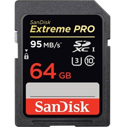 Bild von SanDisk Extreme Pro SDXC 64 GB Speicherkarte, 170MB/s Lesegeschwindigkeit, 90 MB/s Schreibgeschwindigkeit